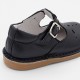 Unisex smooth leather T-strap shoes