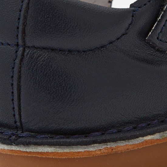 Unisex smooth leather T-strap shoes