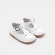 Unisex smooth leather T-strap shoes