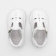 Unisex smooth leather T-strap shoes