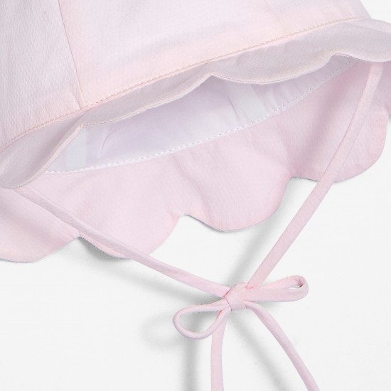 Baby girl scalloped hat