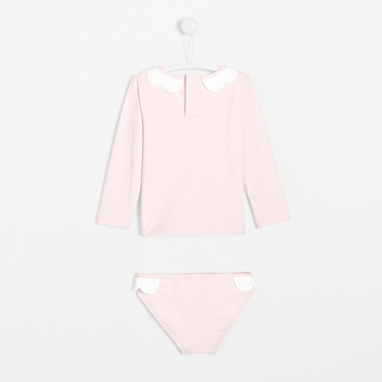 Toddler girl UV-blocking swimsuit