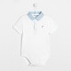 Toddler boy bodysuit with Oxford collar
