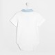 Toddler boy bodysuit with Oxford collar