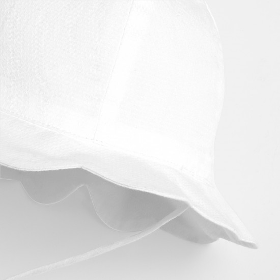 Baby girl scalloped hat