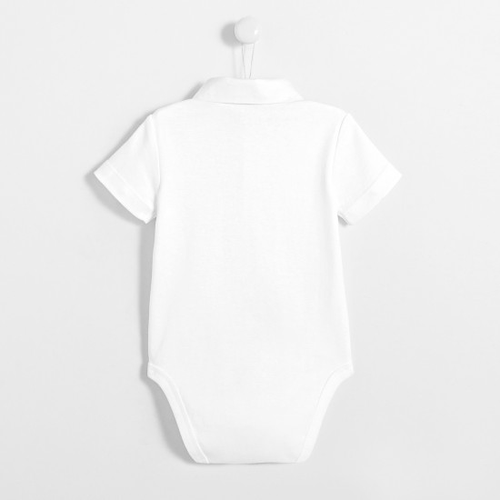 Toddler boy bodysuit with Oxford collar