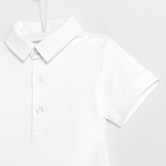 Toddler boy bodysuit with Oxford collar