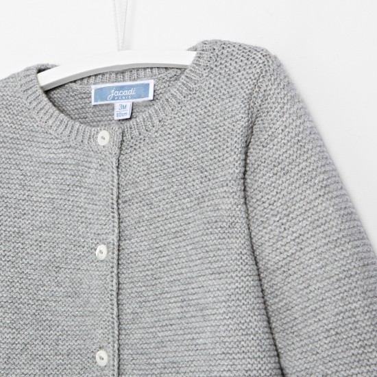 Baby girl garter stitch cardigan