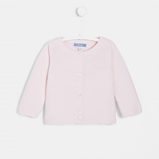 Baby girl garter stitch cardigan