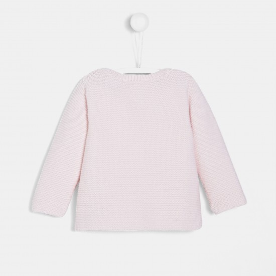 Baby girl garter stitch cardigan