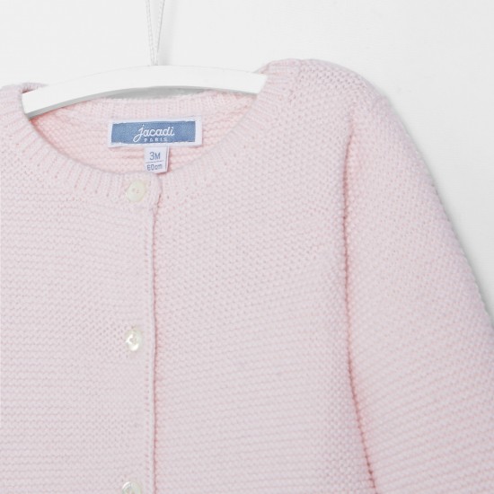 Baby girl garter stitch cardigan
