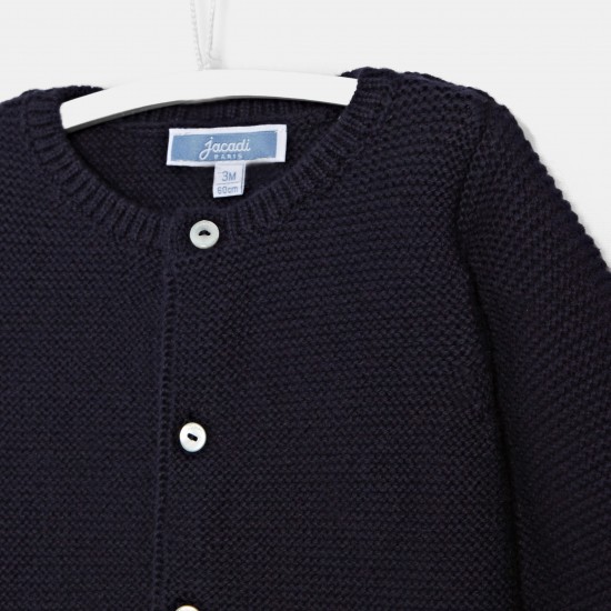 Baby boy garter stitch cardigan