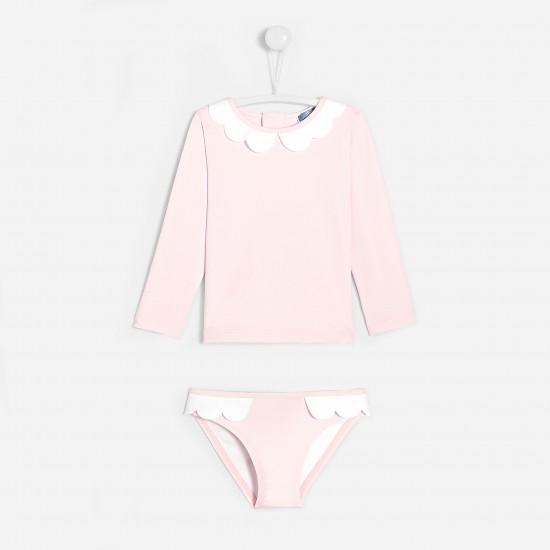 Toddler girl UV-blocking swimsuit