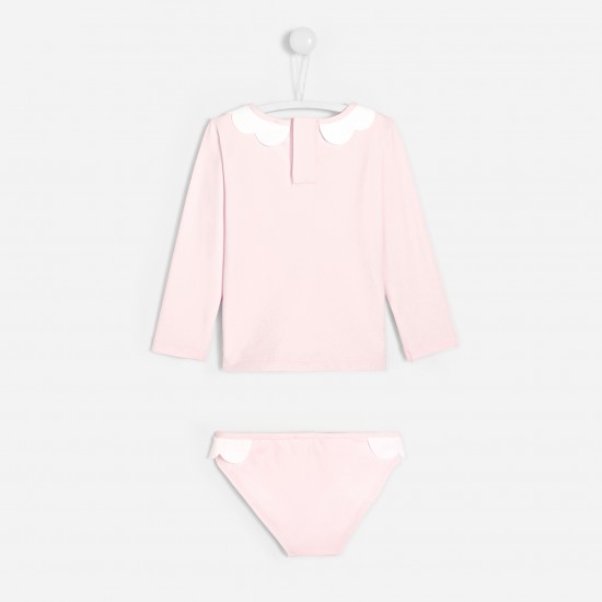 Toddler girl UV-blocking swimsuit