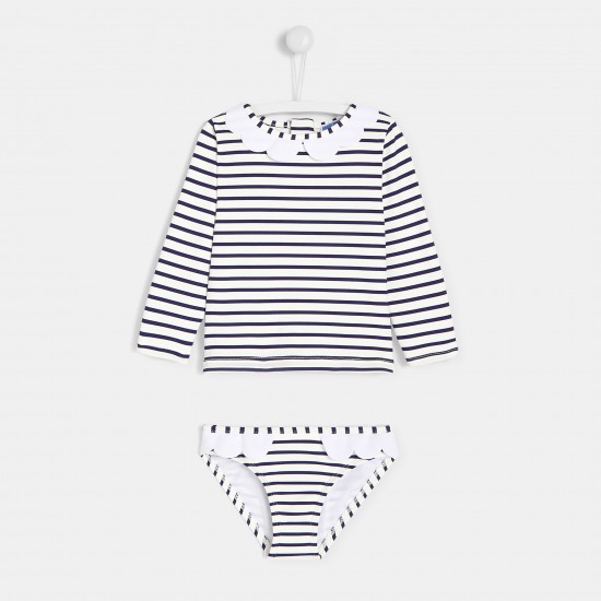 Toddler girl UV-blocking swimsuit