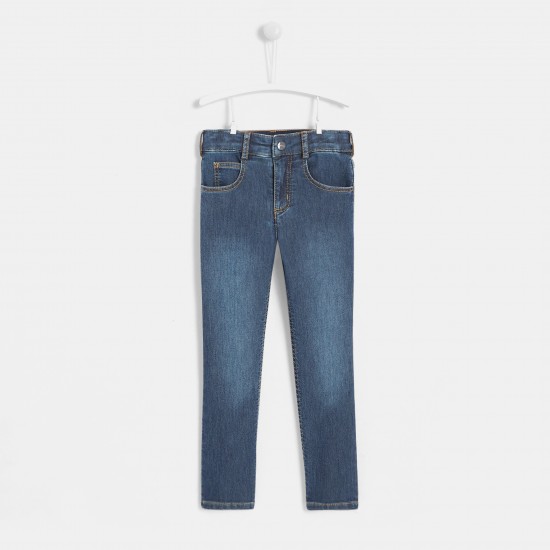 Boy denim-style fleece pants