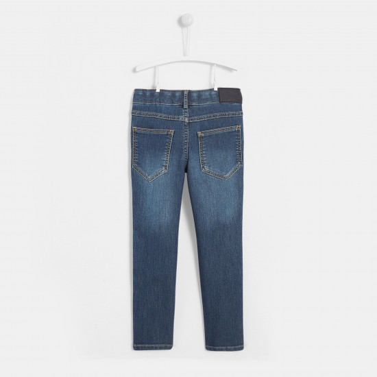 Boy denim-style fleece pants