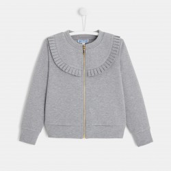 Girl zippered cardigan