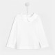 Toddler girl T-shirt with petal collar