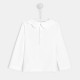 Toddler girl T-shirt with petal collar