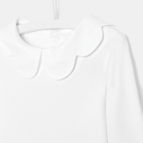 Toddler girl T-shirt with petal collar
