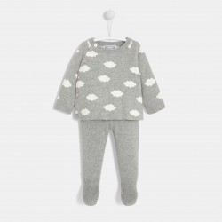 Baby boy little clouds set