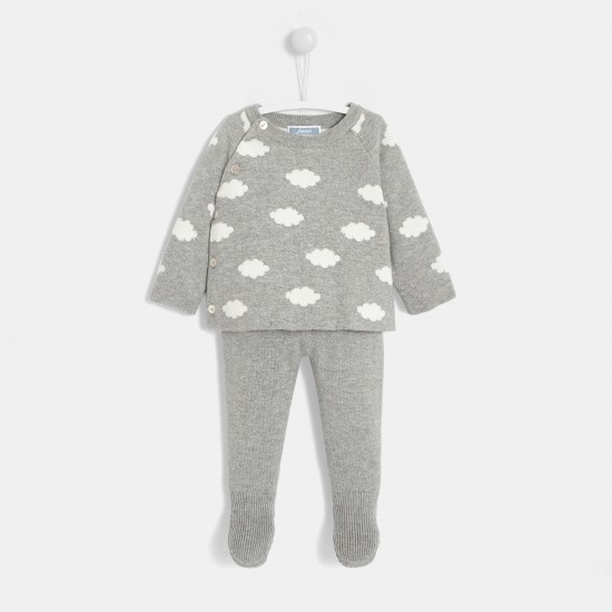 Baby boy little clouds set