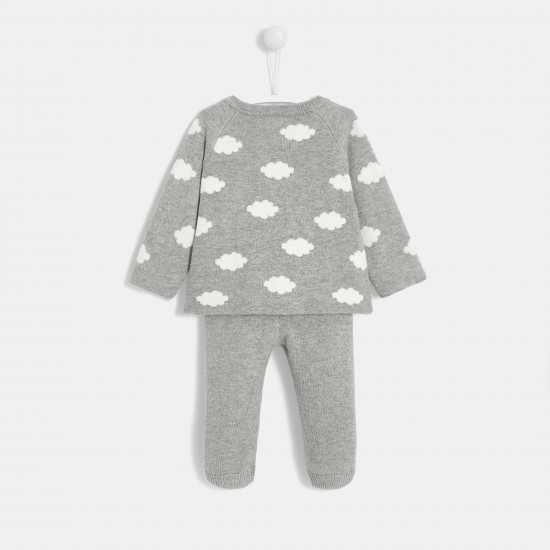 Baby boy little clouds set