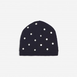 Girl silver polka dot hat