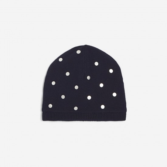 Girl silver polka dot hat