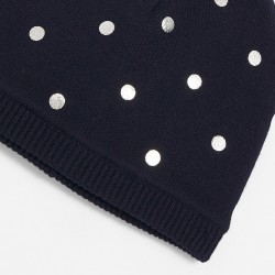 Girl silver polka dot hat
