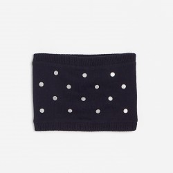 Girl silver polka dot snood