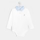 Toddler boy bodysuit with Oxford collar