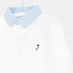 Toddler boy bodysuit with Oxford collar