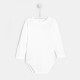 Toddler girl bodysuit with round collar