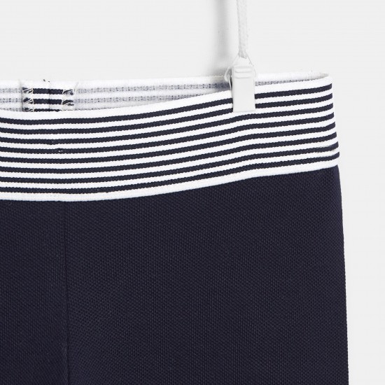 Girl cotton piqué leggings