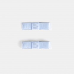 Duo of flat bow barrettes