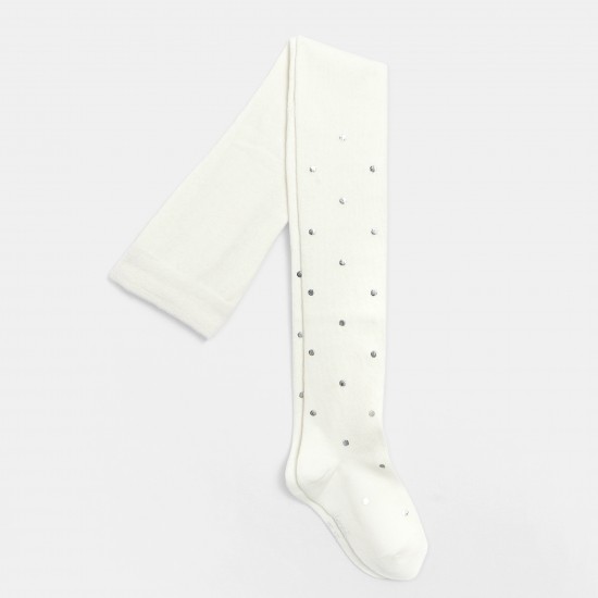 Girl Lurex polka dot tights