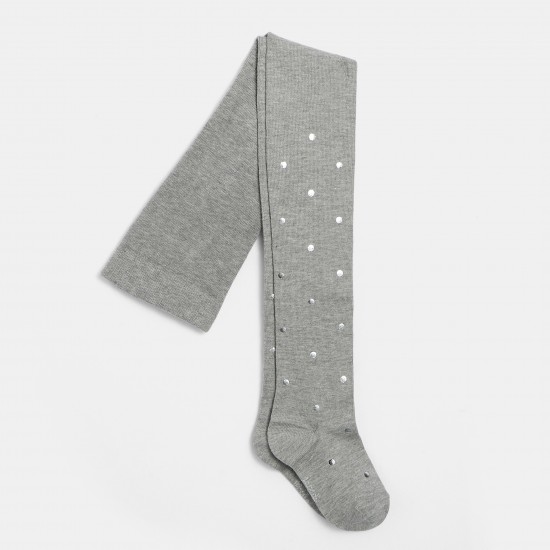 Girl Lurex polka dot tights