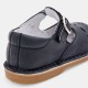 Unisex smooth leather T-strap shoes