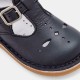 Unisex smooth leather T-strap shoes