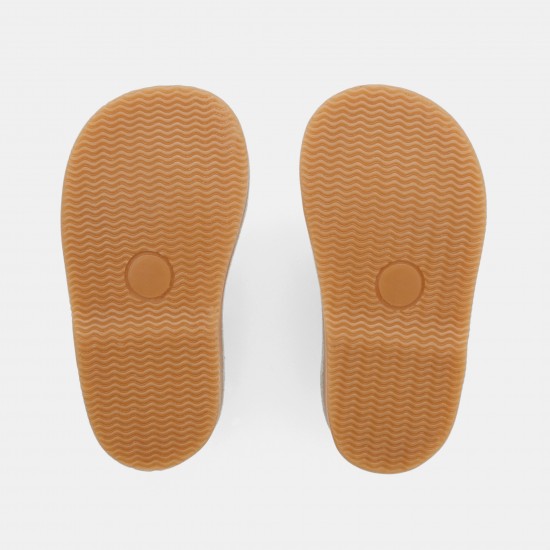Unisex smooth leather T-strap shoes