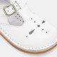 Unisex smooth leather T-strap shoes