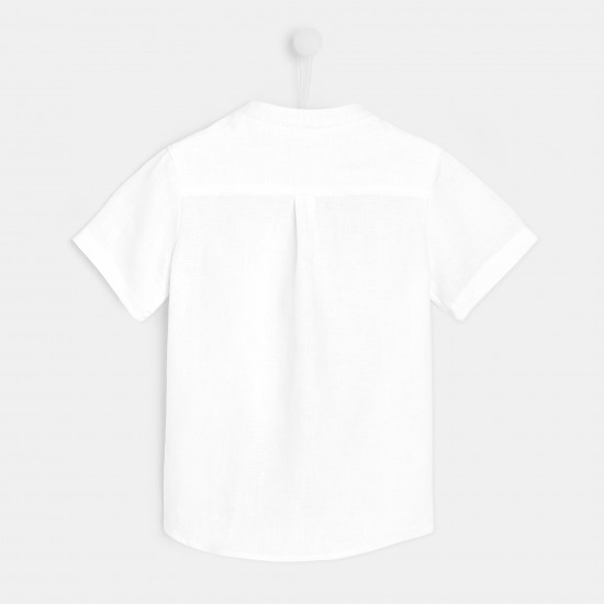 Linen shirt with Mandarin collar