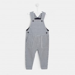 Toddler boy striped overalls