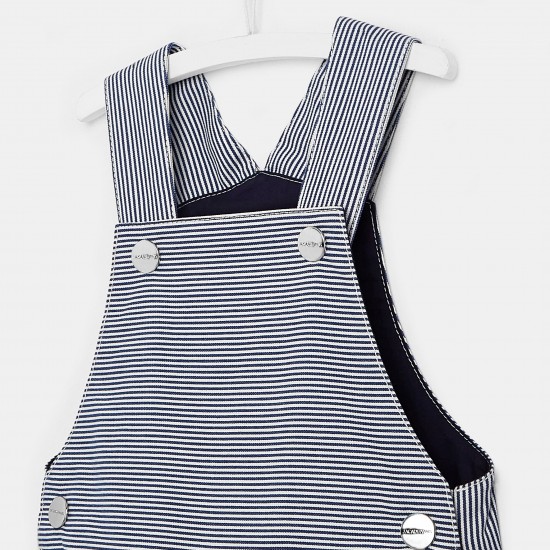 Toddler boy striped overalls