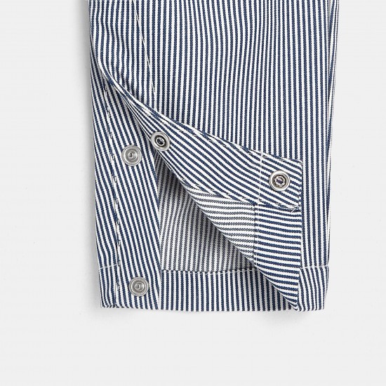 Toddler boy striped overalls