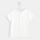 Toddler girl T-shirt with scalloped collar