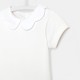 Toddler girl T-shirt with scalloped collar