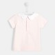 Toddler girl T-shirt with scalloped collar